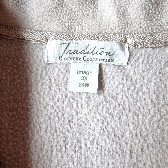 Tradition Country Collection Vintage Fall Beaded Fleece Sweater - Picture 6 of 10